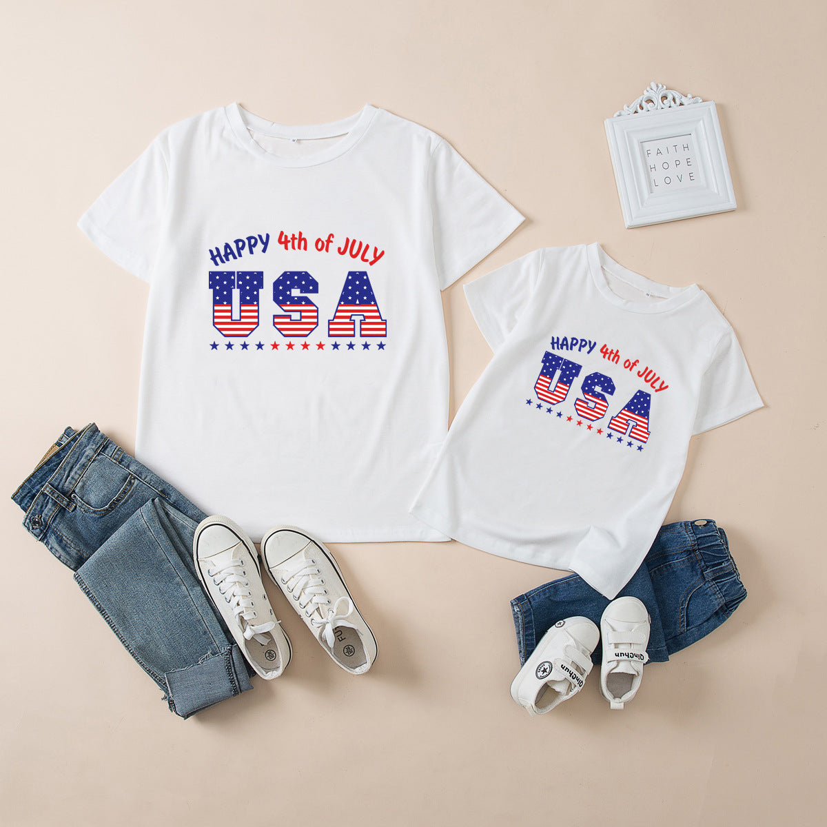 Mommy and Me 4th Of July Short Sleeve Shirts