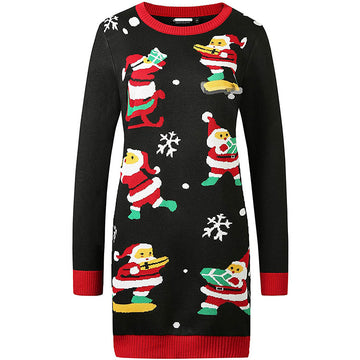 Women Christmas Ugly Sweater Dress