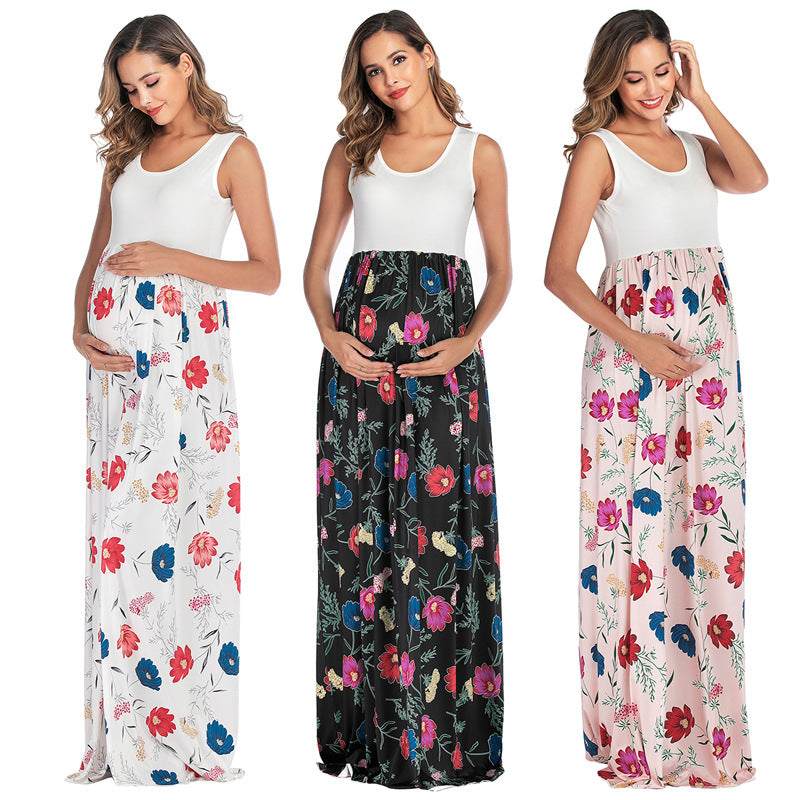 Maternity Floral Print Maxi Dresses