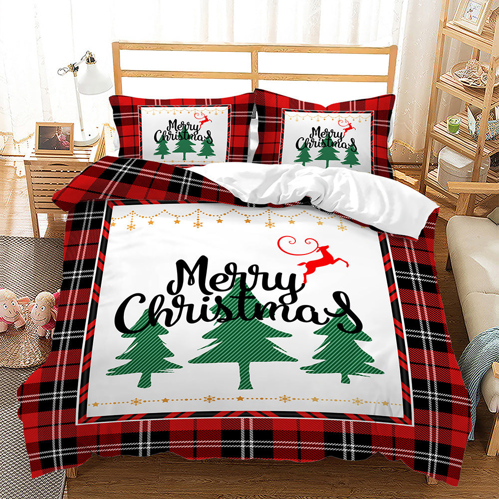 Christmas Quilt Bedding Set 3-Piece