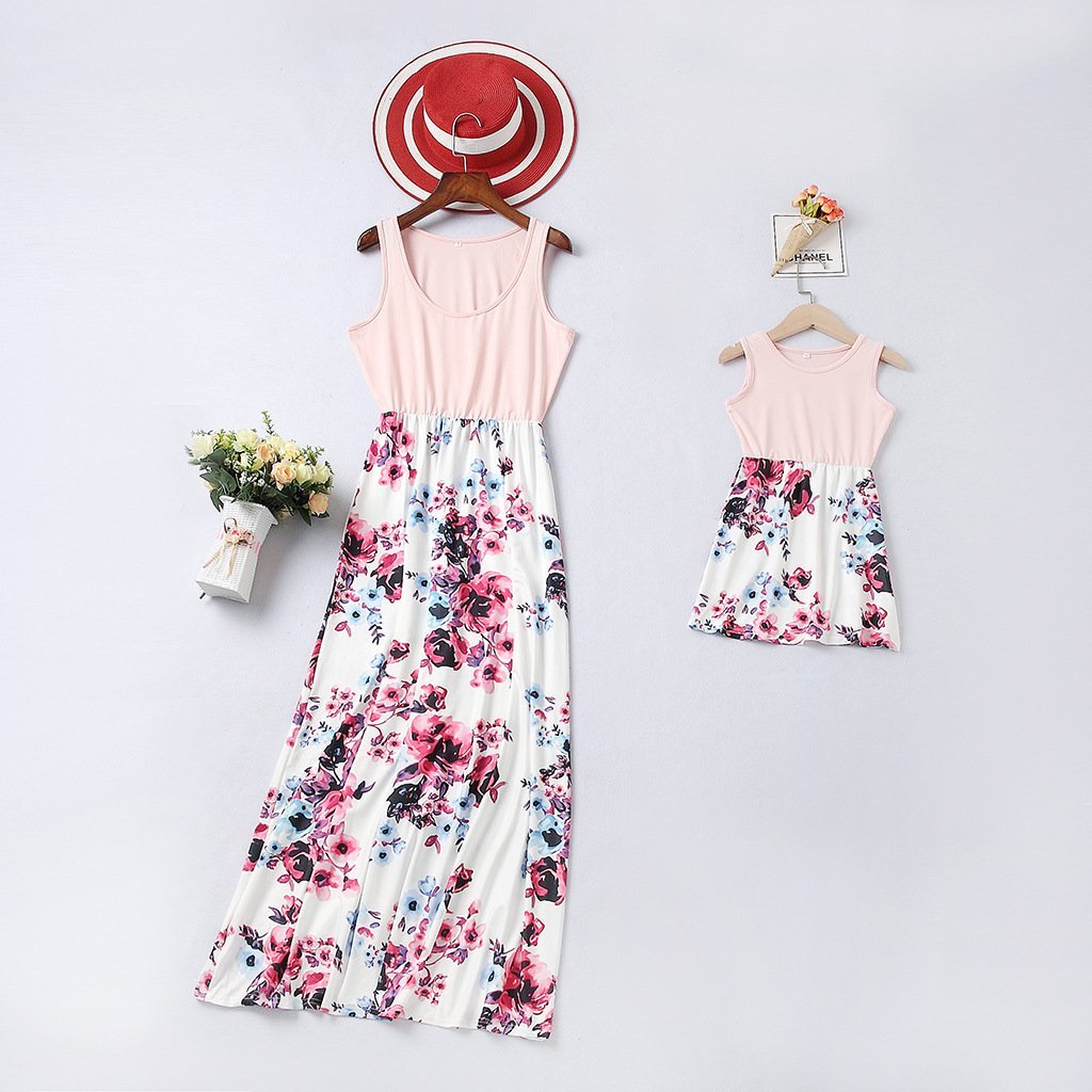 Floral Matching Cozy Tank Dresses 8626-5 (3556703633492)