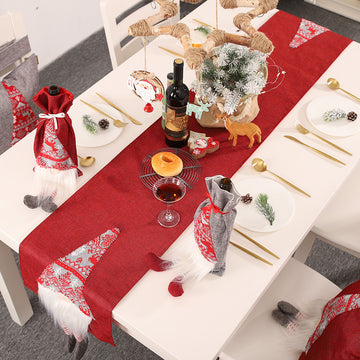 Christmas Decorations Gnomes Table Runner Tablecloth