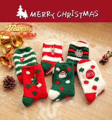 Coral Fleece Winter Home Socks Christmas Floor Socks