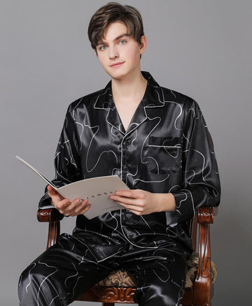 Classic Satin Men's Pajama Set 2PCS