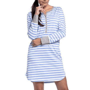 Striped Nursing Long Sleeve Dress
