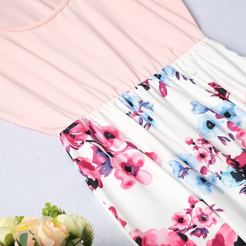 Floral Matching Cozy Tank Dresses 8626-5 (3556703633492)