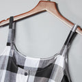 Plaid Print Sleeveless Matching Jumpsuit in Gery (3612009988180)