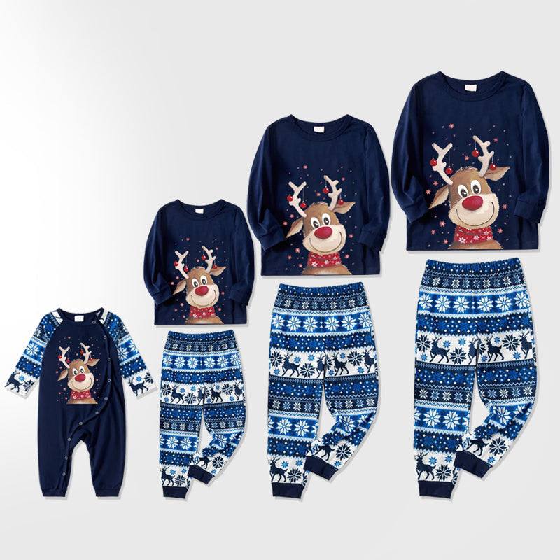 2023 Christmas Family Matching Sleepwear Pajamas Deer Print Pajamas Set