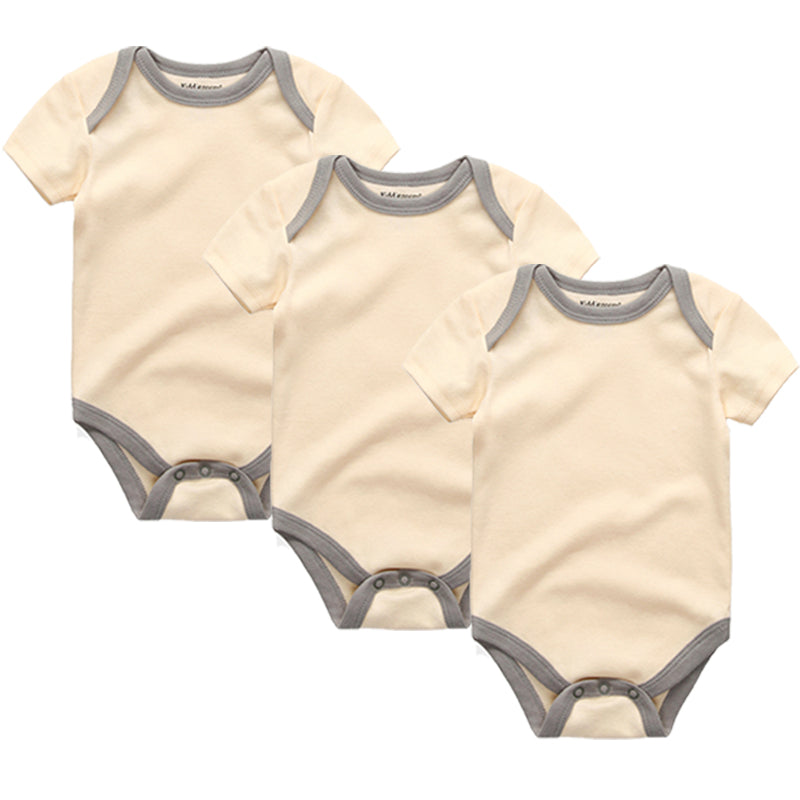 3/5pcs/lot Cartoon Short Sleeve Baby Bodysuits For Unisex Clothing