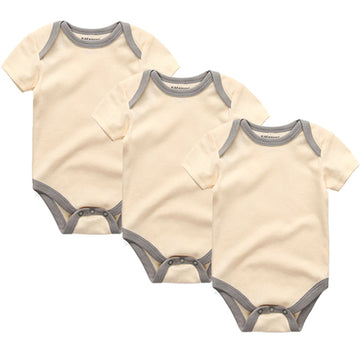 3/5pcs/lot Cartoon Short Sleeve Baby Bodysuits For Unisex Clothing