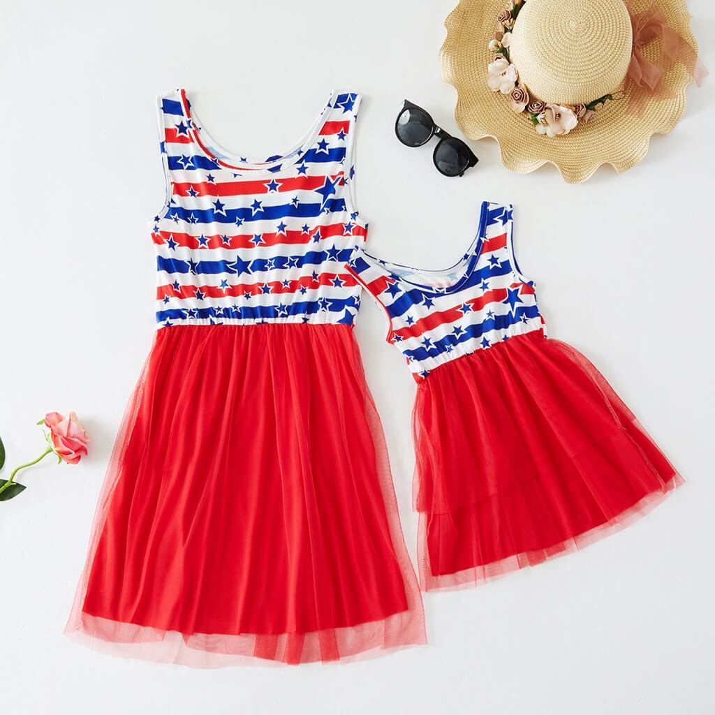 Star and Stripe Matching Dresses (3600149348436)
