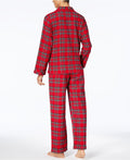 Christmas red plaid printed home pajamas (3662339833940)