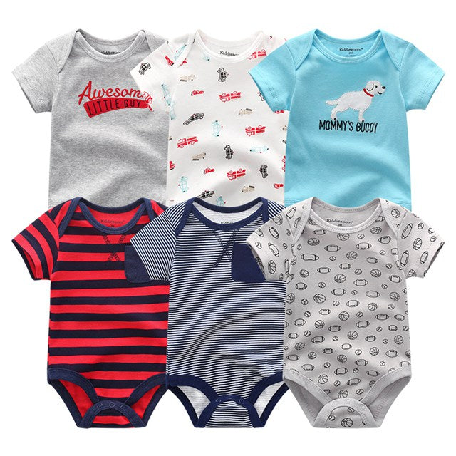 6pcs/lot 2020 Baby Bodysuit Novelty 0-12M Kids Clothes