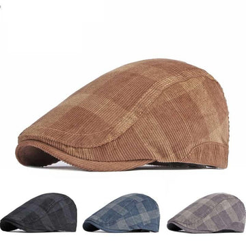 Donegal Corduroy Plaid Flat Cap