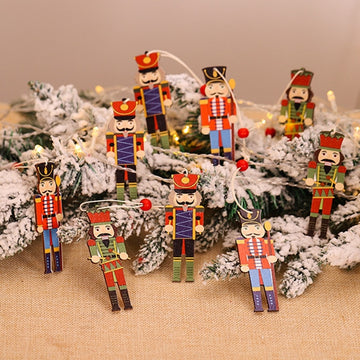 Christmas Decorations Tree Hanging Ornaments Nutcracker Puppet 9pcs