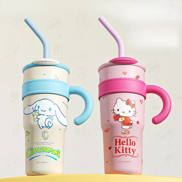 1200ML Cute Hello Kitty Thermos Bottle High Capacity Stainless Steel Insulated Mug