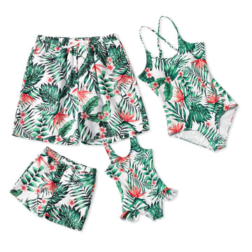 Family Matching Swimsuit and Baby One Piece Beach Wear Summer