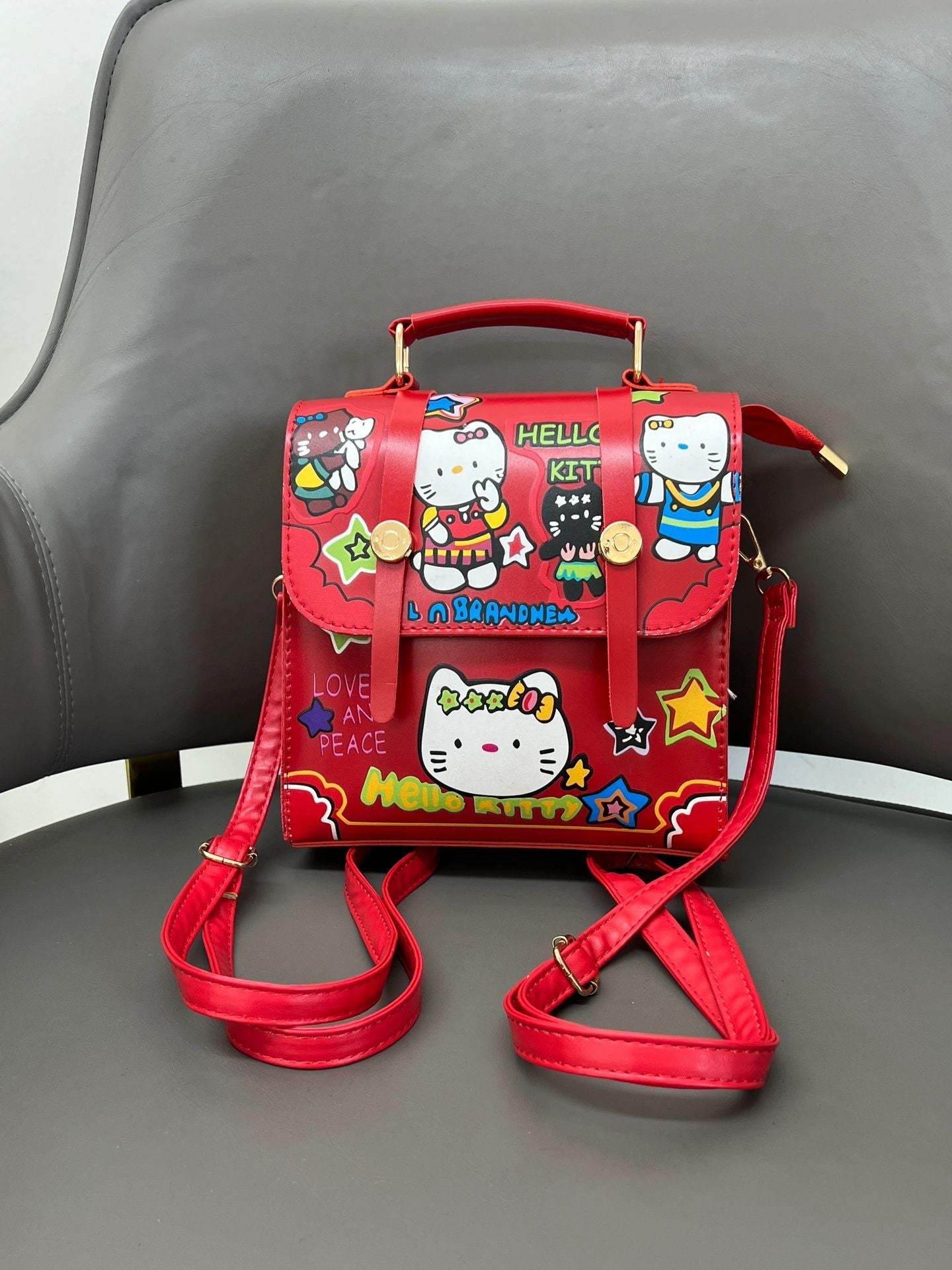 Hellokitty Mini Cute PU Backpack Shoulder Bag Backpack Handbag