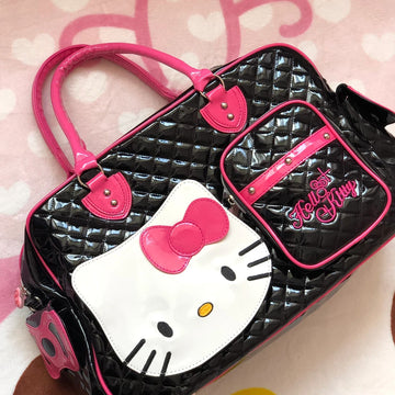 Hellokitty Weekender Bag for Women Cute PU Travel Tote Bag Gym Duffel Bag