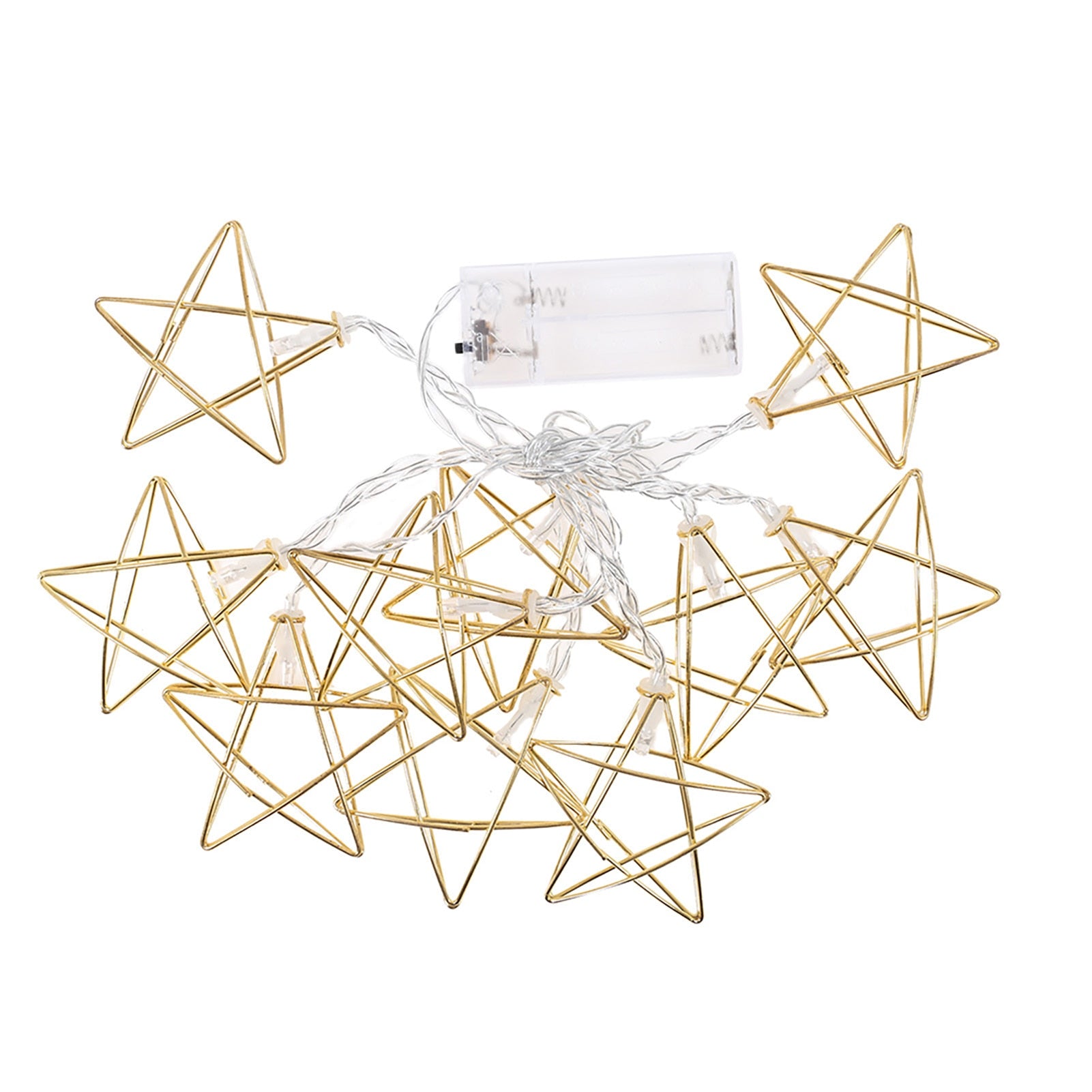 Merry Christmas 1.5M 10 LEDs Stars Fairy String Light LED Warm White for Home Daily Use DIY Decoration Gifts