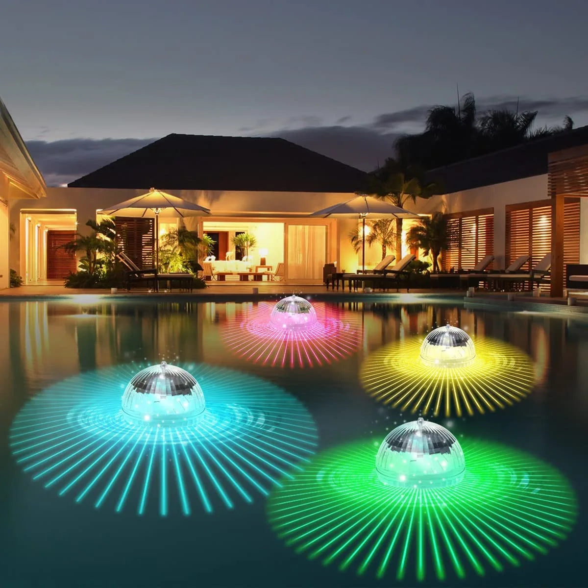 Solar Floating Led Lamp Swimming Pool Waterproof RGB Color Changing light