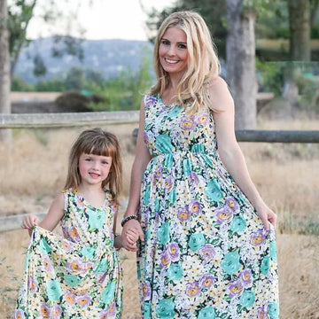 Floral Print Tank Dress for Mommy and Me