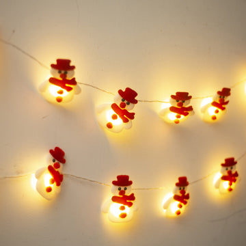 Christmas Room Decoration Warm White Snowman Muppet LED Light String 1.5m/3m