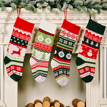 Christmas Home Decorations Knitted Christmas Stockings