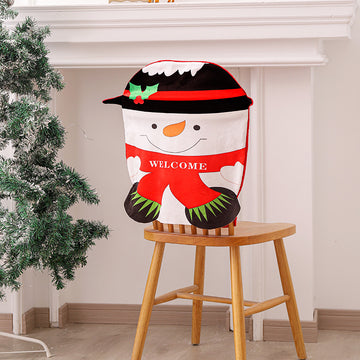 Christmas Home Decoration Chair Cover with Cartoon Santa Claus/Snowman/Reindeer and Letter Print