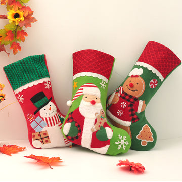 Christmas Gift Santa Snowman Elk Christmas Stocking Candy Bag Home Decoration