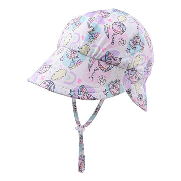 UPF 30+ Pink Unicorn Kids Bucket Hat