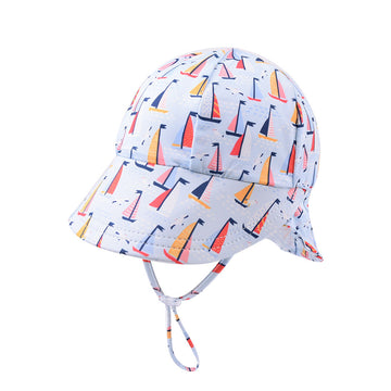 UPF 30+ Sailboat Kids Bucket Hat