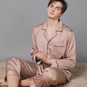 Loose Satin Men Pajamas Set