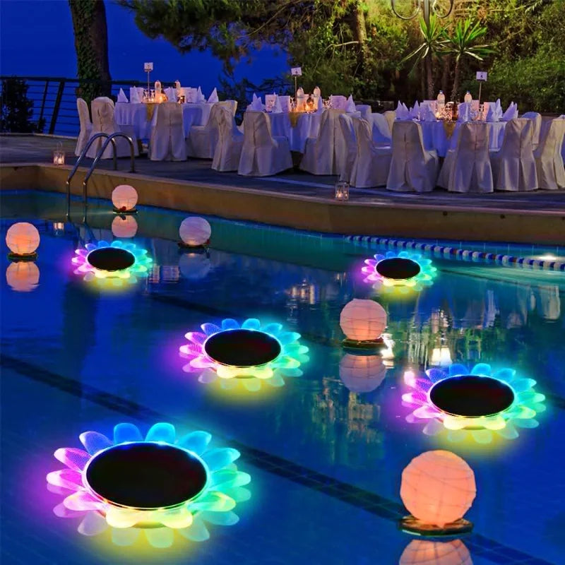 Solar Waterproof Swimming Pool Lights Garden Light with Remote