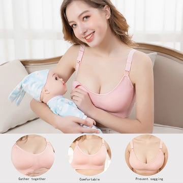 Wireless Maternity Bra Pregnant Women Seamless Prevent Sagging Breastfeeding Bras Push Up Breathable Front Open Nursing Bra Hot