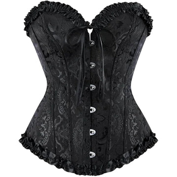 Lace Elegance Boned Overbust Corset Bustier