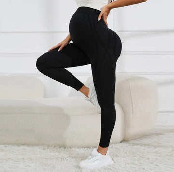 Maternity Comfort Seamless Over High Elastic Belly Support Maternity Legging