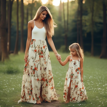 Mommy and Me Floral Print Cami Dress